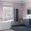 Stamfords Matt Indigo & Brass Freestanding Units, Mirror and Freestanding Bath - Full Suite Pack