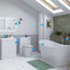 Stamfords White Gloss & Chrome Freestanding Units, Mirror, Freestanding Bath & Radiator - Full Suite Pack